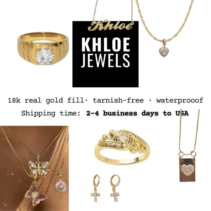 KHLOE JEWELS Necklaces 18K Gold Lux Initial Cuban Chain Necklace
