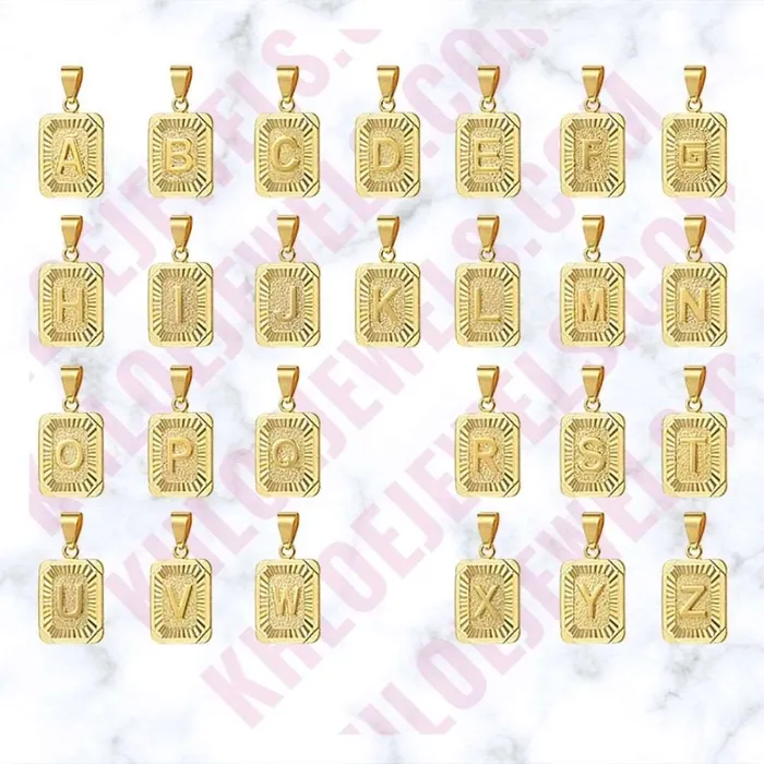 KHLOE JEWELS Necklaces 18K Gold Lux Initial Cuban Chain Necklace