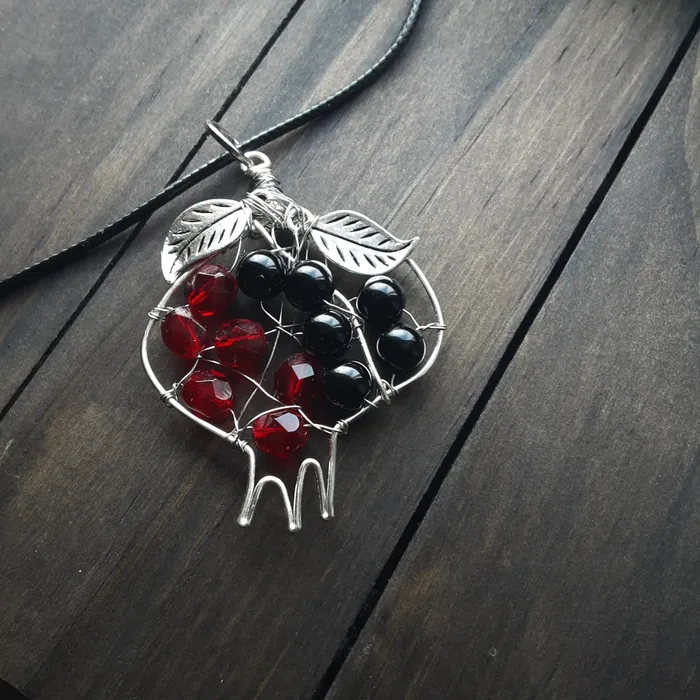 Large Pomegranate necklace style F The Worthy Witch Necklaces