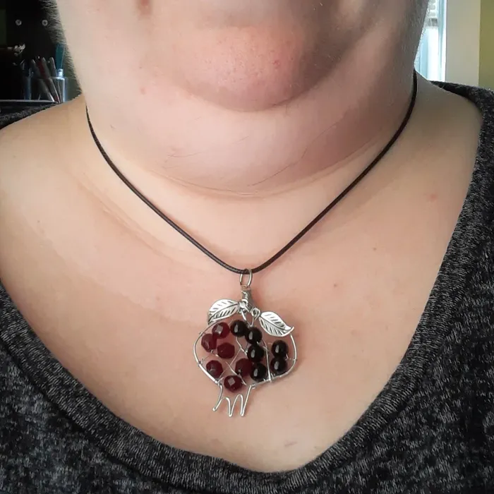 Large Pomegranate necklace style F The Worthy Witch Necklaces