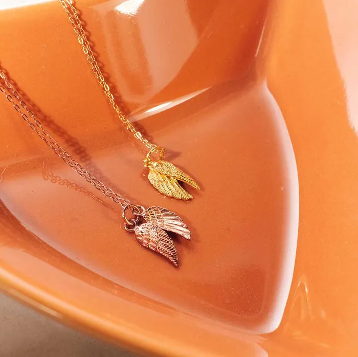 Mimi Marge Necklaces Rose Gold Vermeil Double Wing Necklace