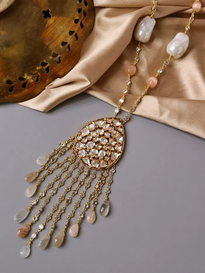 Necklaces Curio Cottage Stone Appeal Pearls and Coloured Stones Embellished Crystal Long Necklace Necklaces Curio Cottage Stone Appeal Pearls and Coloured Stones Embellished Crystal Long Necklace