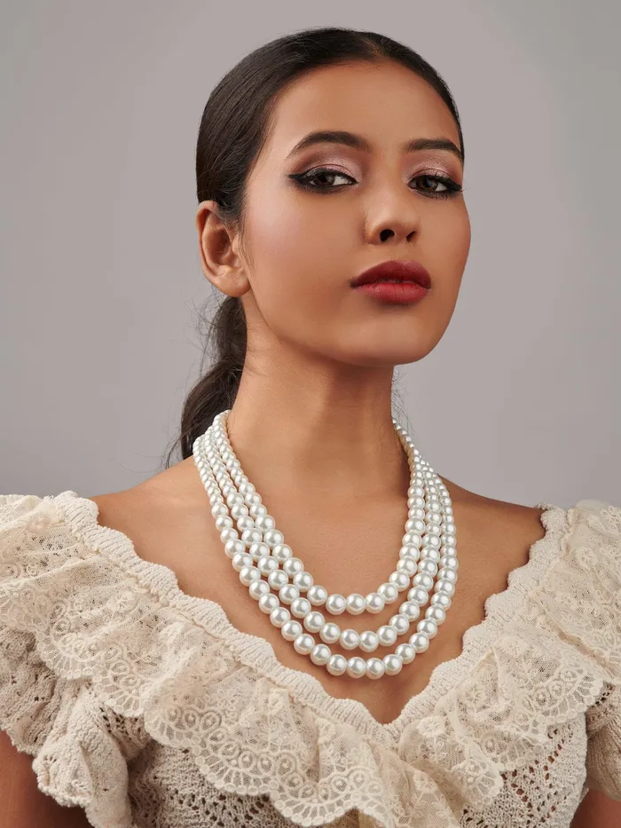 Necklaces Curio Cottage The Pearl Story Vintage Ivory String of Pearls Necklace
