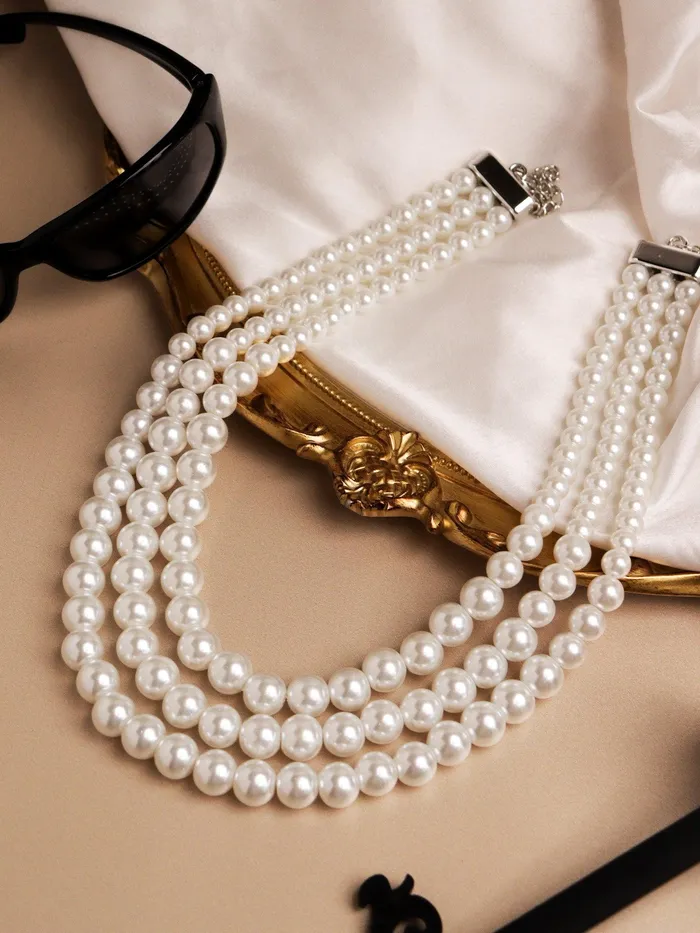 Necklaces Curio Cottage The Pearl Story Vintage Ivory String of Pearls Necklace Necklaces Curio Cottage The Pearl Story Vintage Ivory String of Pearls Necklace