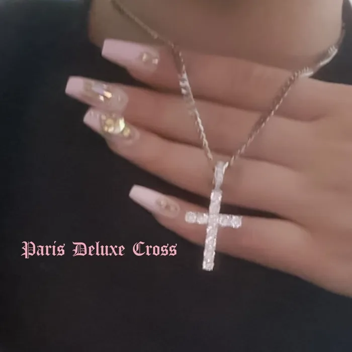 Necklaces KHLOE JEWELS Paris CZ Cross Necklace