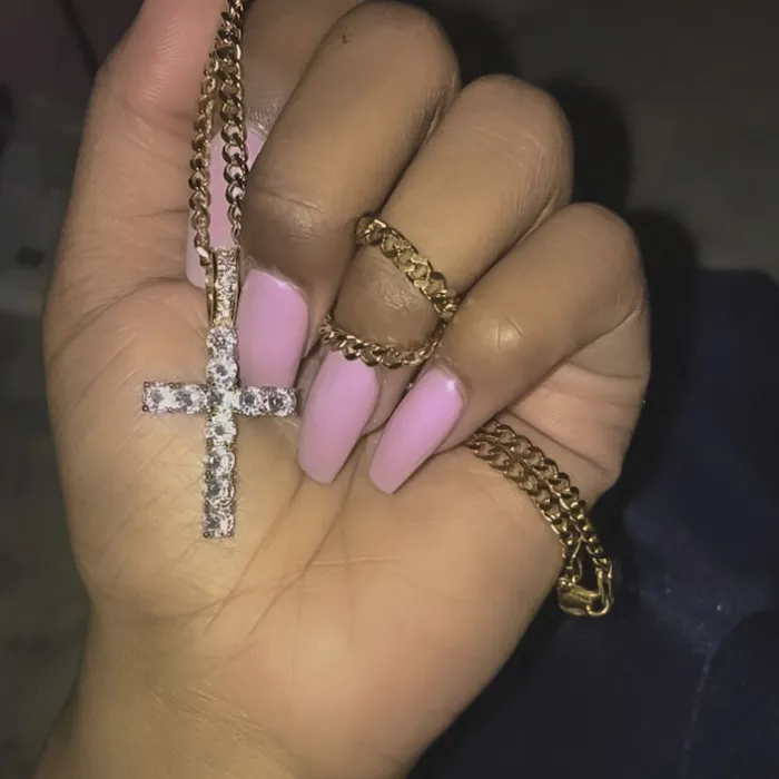 Necklaces KHLOE JEWELS Paris CZ Cross Necklace