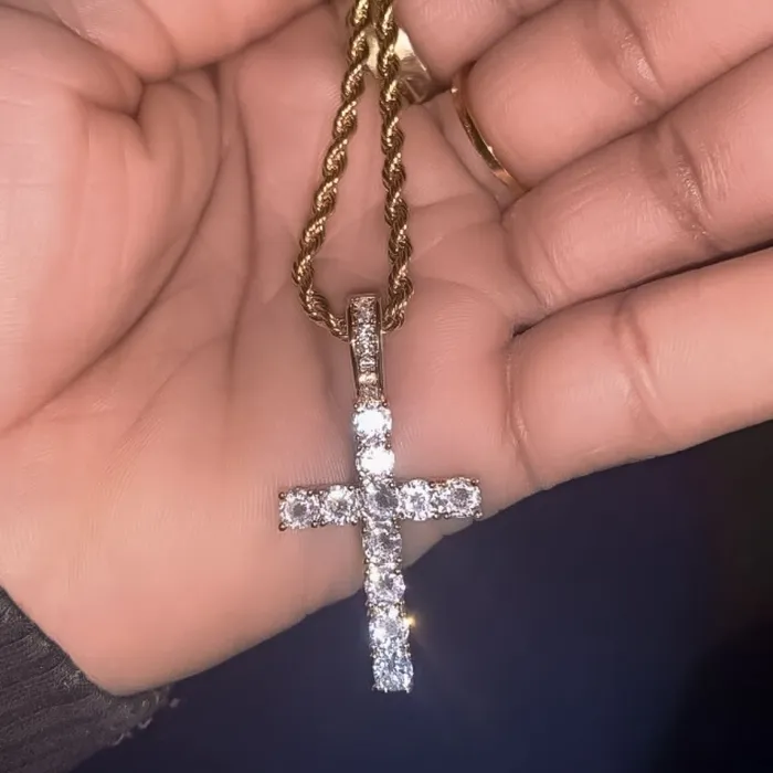Necklaces KHLOE JEWELS Paris CZ Cross Necklace