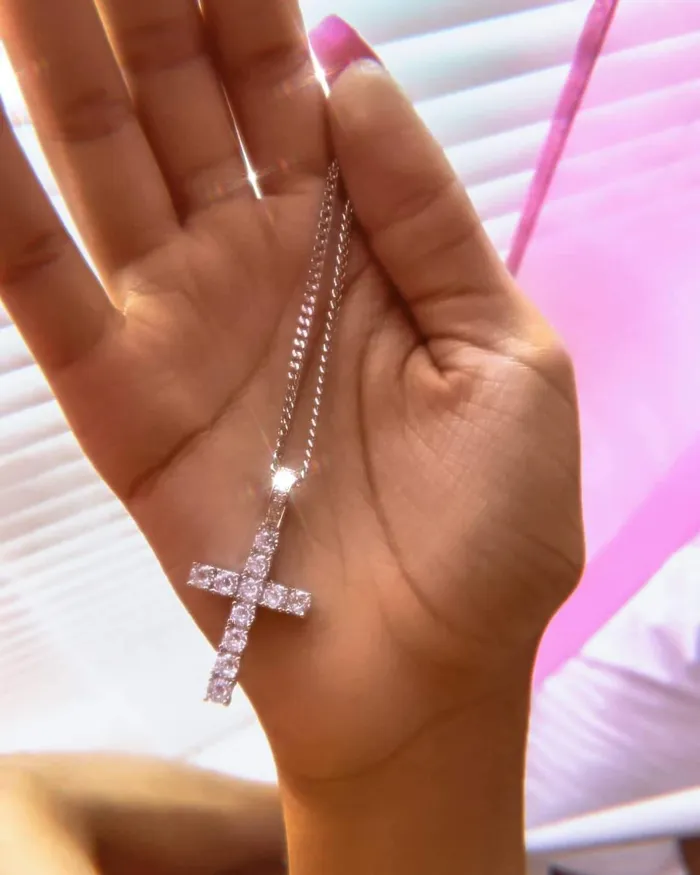 Necklaces KHLOE JEWELS Paris CZ Cross Necklace