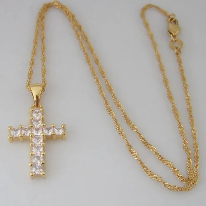 Necklaces KHLOE JEWELS Paris CZ Cross Necklace