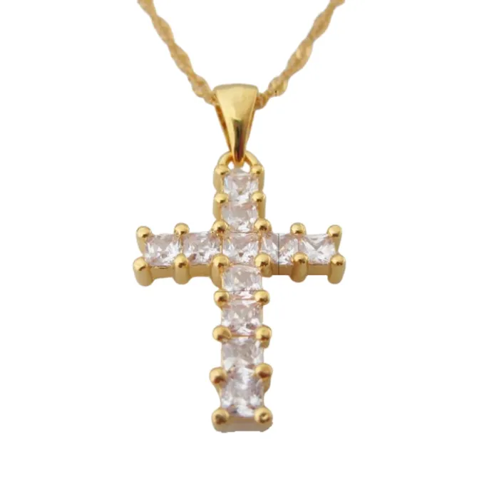 Necklaces KHLOE JEWELS Paris CZ Cross Necklace