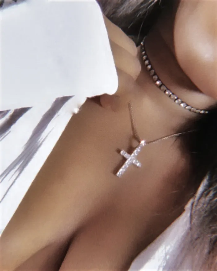 Necklaces KHLOE JEWELS Paris CZ Cross Necklace