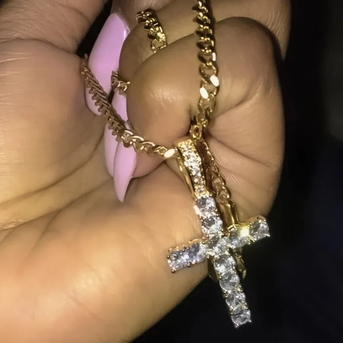 Necklaces KHLOE JEWELS Paris CZ Cross Necklace