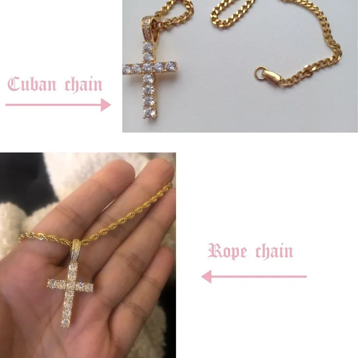 Necklaces KHLOE JEWELS Paris CZ Cross Necklace